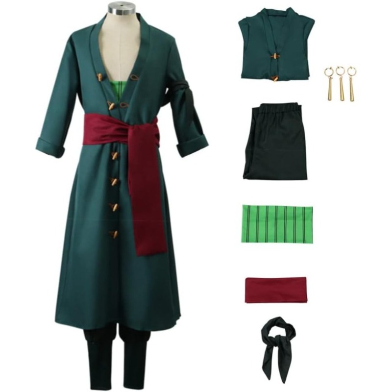 Men'S Kimono Accessories - Men Anime Kimono Cosplay Costume Green